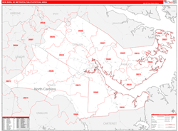 New-Bern Red Line<br>Wall Map